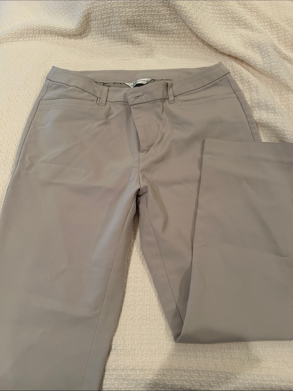 Christopher & Banks Straight Leg Trousers - Light Khaki